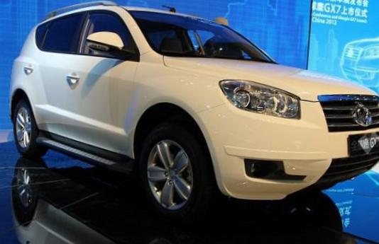 GX7 Geely configuration 2012