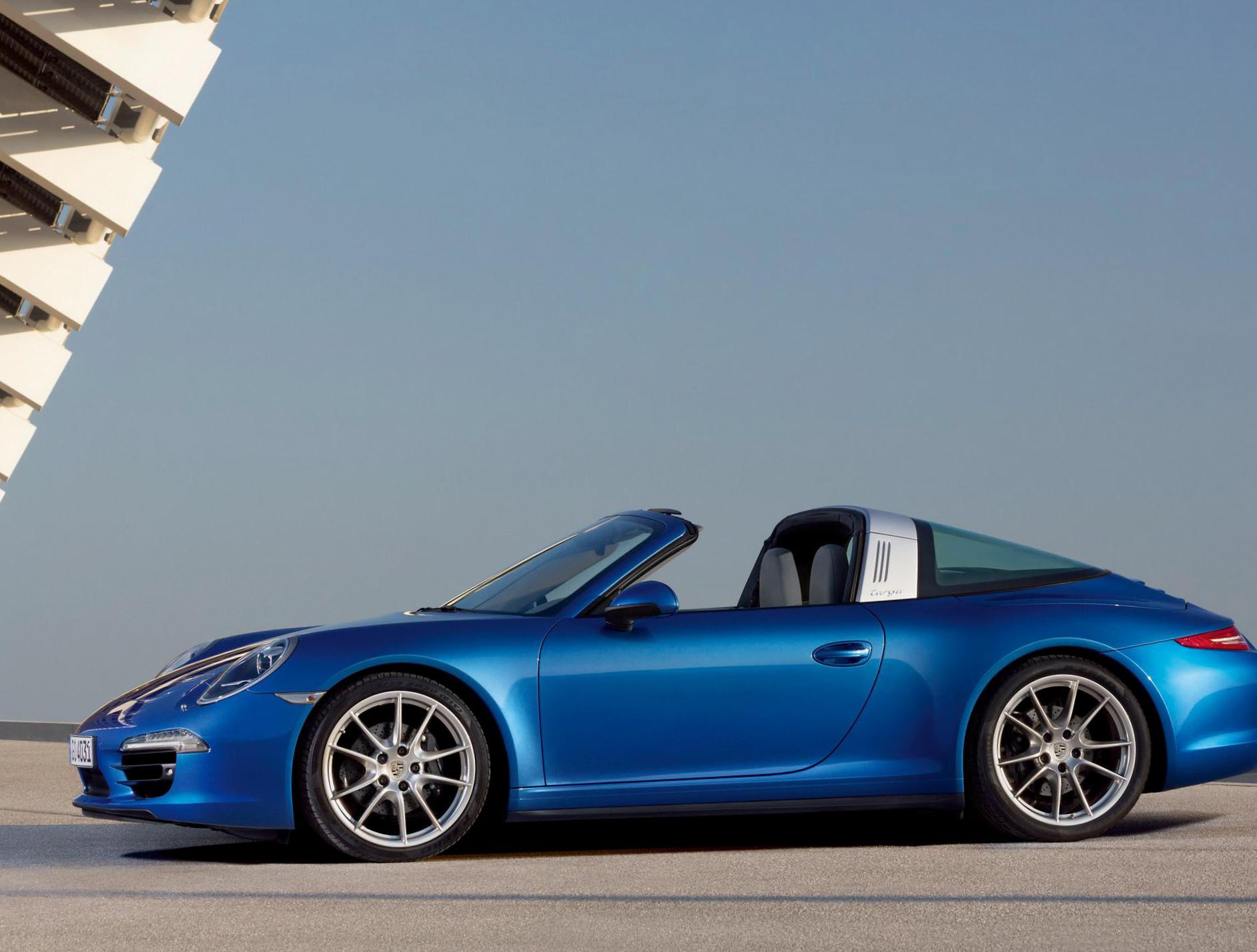 Rear view of Porsche 911 Targa 2014