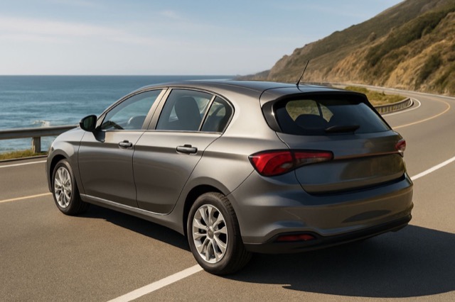 Rear view of Fiat Tipo Hatchback 2020