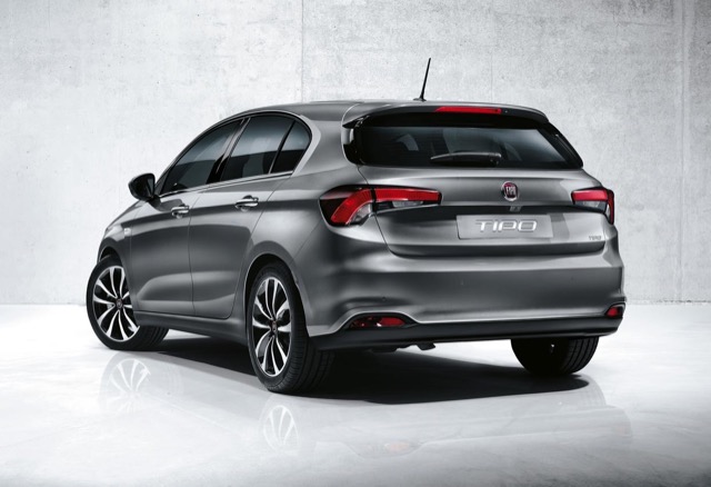 Rear view of Fiat Tipo Hatchback 2020