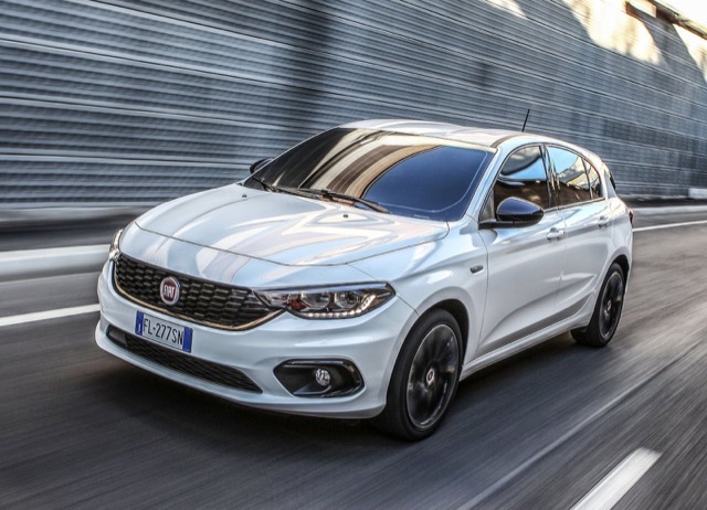 Rear view of Fiat Tipo Hatchback 2020