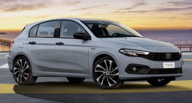 Rear view of Fiat Tipo Hatchback 2020