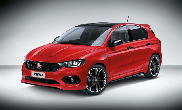 Rear view of Fiat Tipo Hatchback 2020