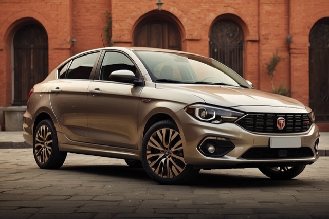 Rear view of Fiat Tipo Hatchback 2020