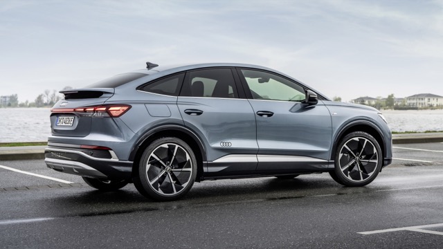 Rear view of Audi Q4 Sportback e-tron 2021