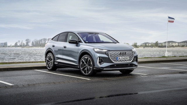 Rear view of Audi Q4 Sportback e-tron 2021