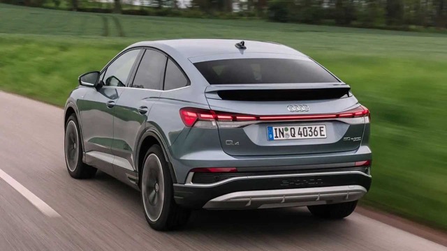 Rear view of Audi Q4 Sportback e-tron 2021