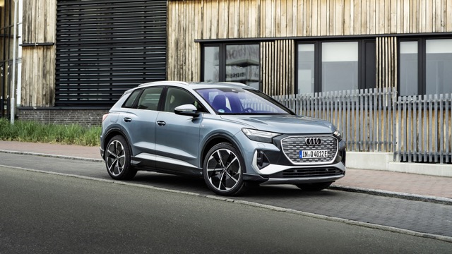 Rear view of Audi Q4 Sportback e-tron 2021