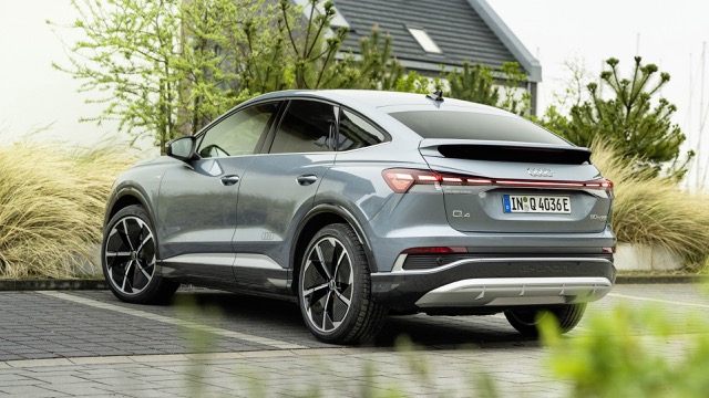 Rear view of Audi Q4 Sportback e-tron 2021