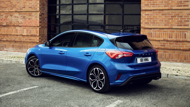 Rear view of Ford Focus 2021