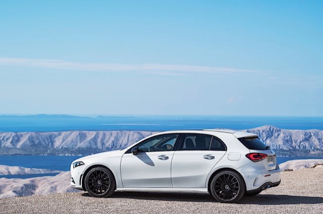 Rear view of Mercedes A-Class (W177) 2022