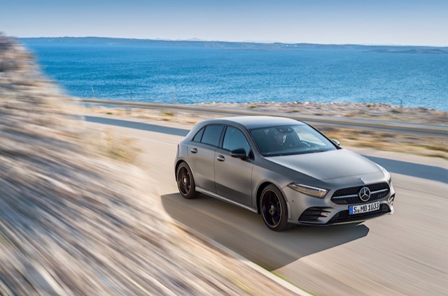 Rear view of Mercedes A-Class (W177) 2022