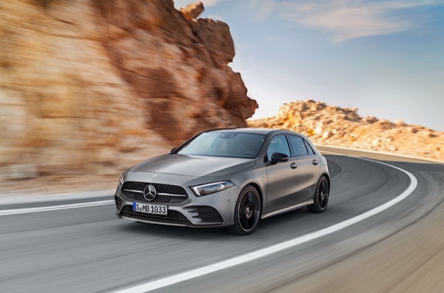 Rear view of Mercedes A-Class (W177) 2022