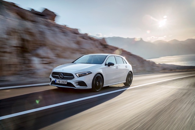 Rear view of Mercedes A-Class (W177) 2022