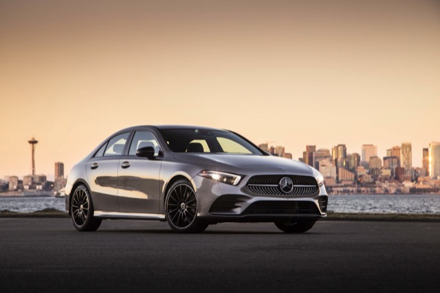 Side profile of Mercedes A-Class Sedan (V177) sedan