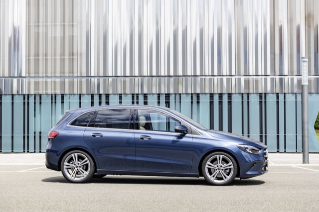 Rear view of Mercedes B-Class (W247) 2022