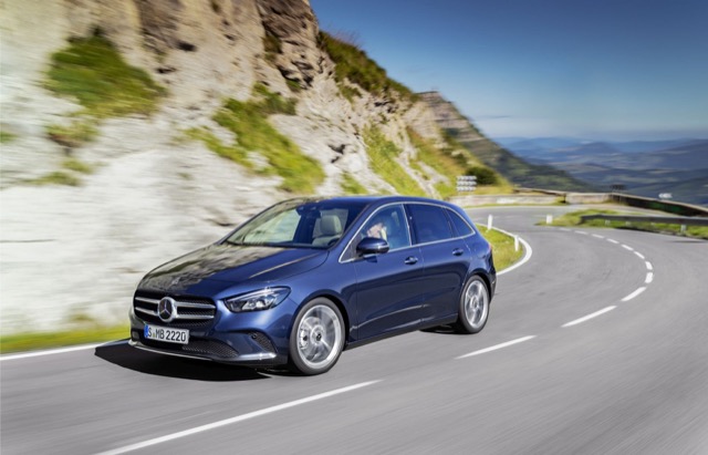 Rear view of Mercedes B-Class (W247) 2022