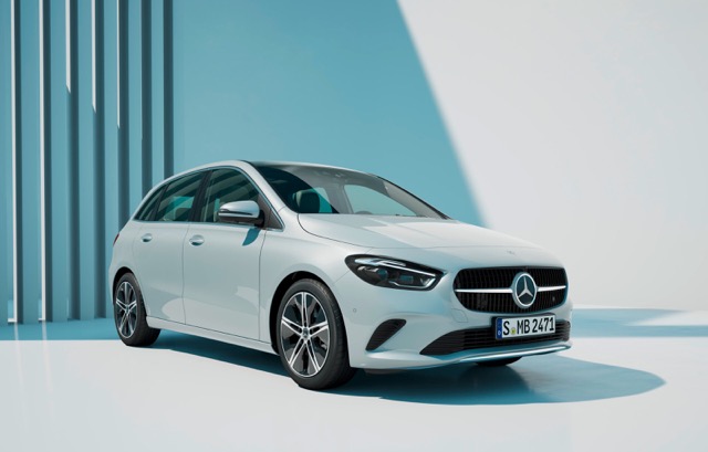 Rear view of Mercedes B-Class (W247) 2022
