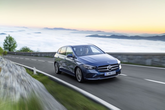 Rear view of Mercedes B-Class (W247) 2022