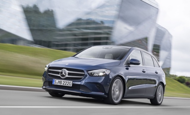 Rear view of Mercedes B-Class (W247) 2022