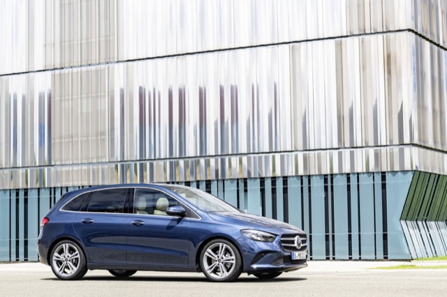 Rear view of Mercedes B-Class (W247) 2022