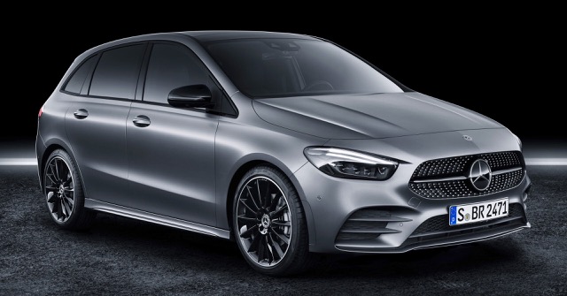 Rear view of Mercedes B-Class (W247) 2022