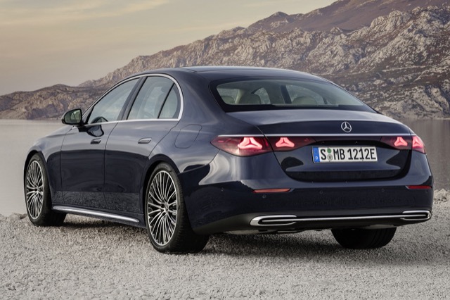 Side profile of Mercedes E-Class (W214) sedan