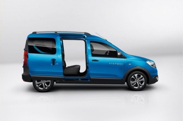 Side profile of Dacia Dokker Stepway minivan