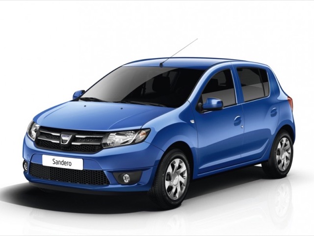 Rear view of Dacia Sandero 2012