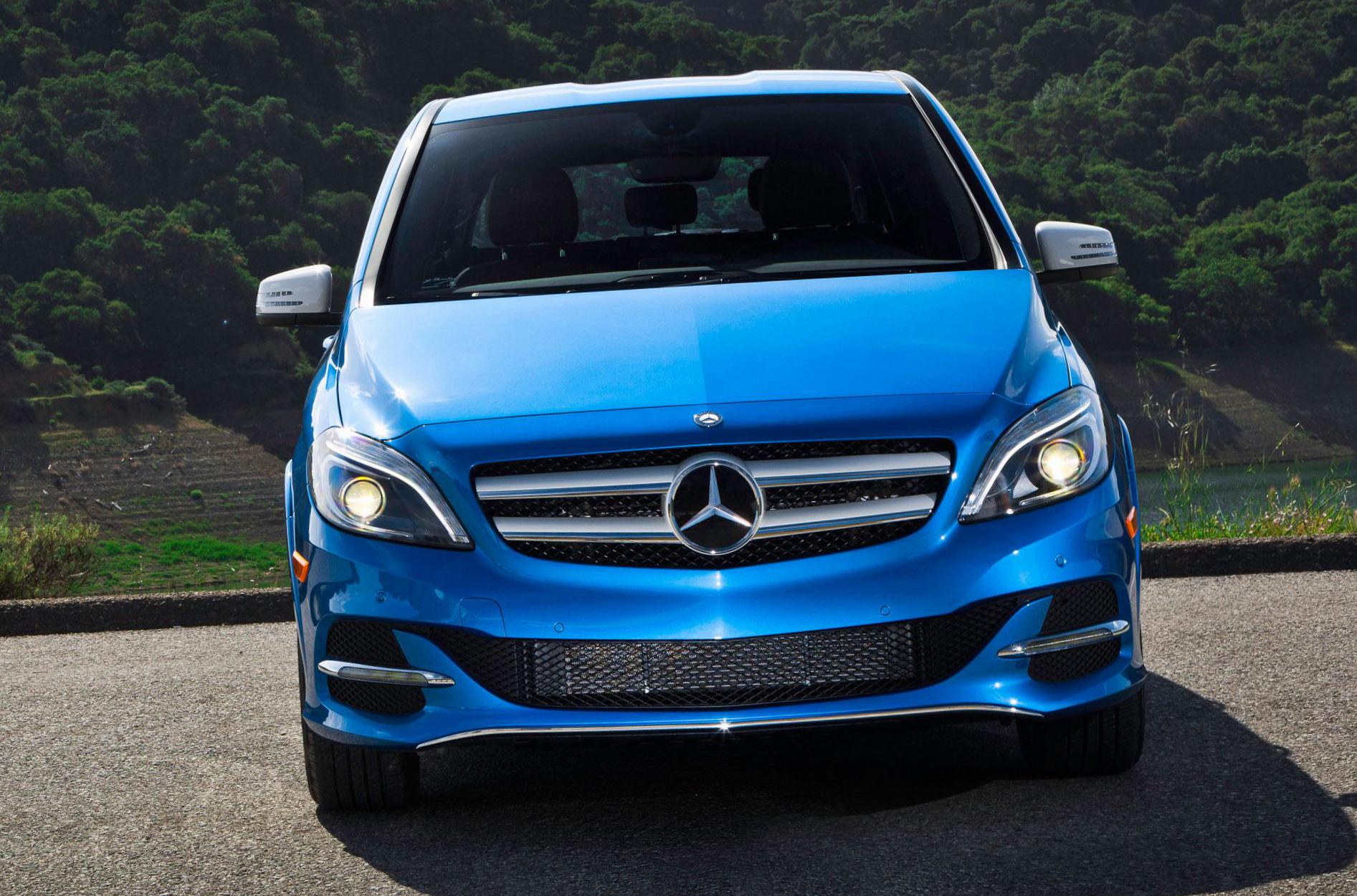 Rear view of Mercedes B-Class Electric Drive 2014